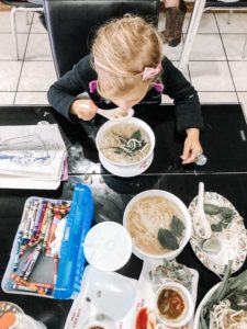 fall family day lunch, pho