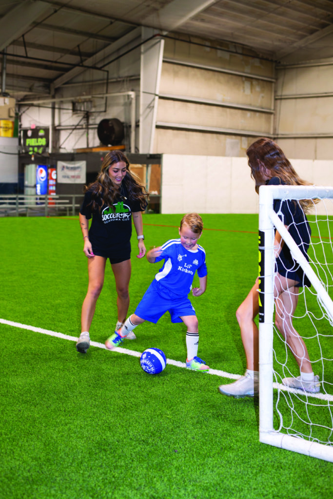 Lil’ Kickers teaches the basics of soccer through age-appropriate activities.