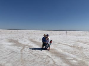 Posing at the Great Salt Plains National Wildlife Refuge, one of Oklahoma best stem experiences!